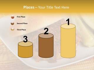 A Pulled Pork Sandwich With Pickles On A Plate PowerPoint Template