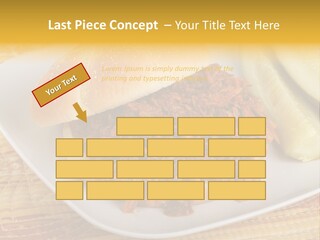 A Pulled Pork Sandwich With Pickles On A Plate PowerPoint Template