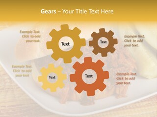 A Pulled Pork Sandwich With Pickles On A Plate PowerPoint Template