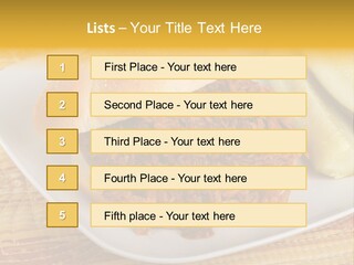 A Pulled Pork Sandwich With Pickles On A Plate PowerPoint Template