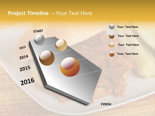 A Pulled Pork Sandwich With Pickles On A Plate PowerPoint Template