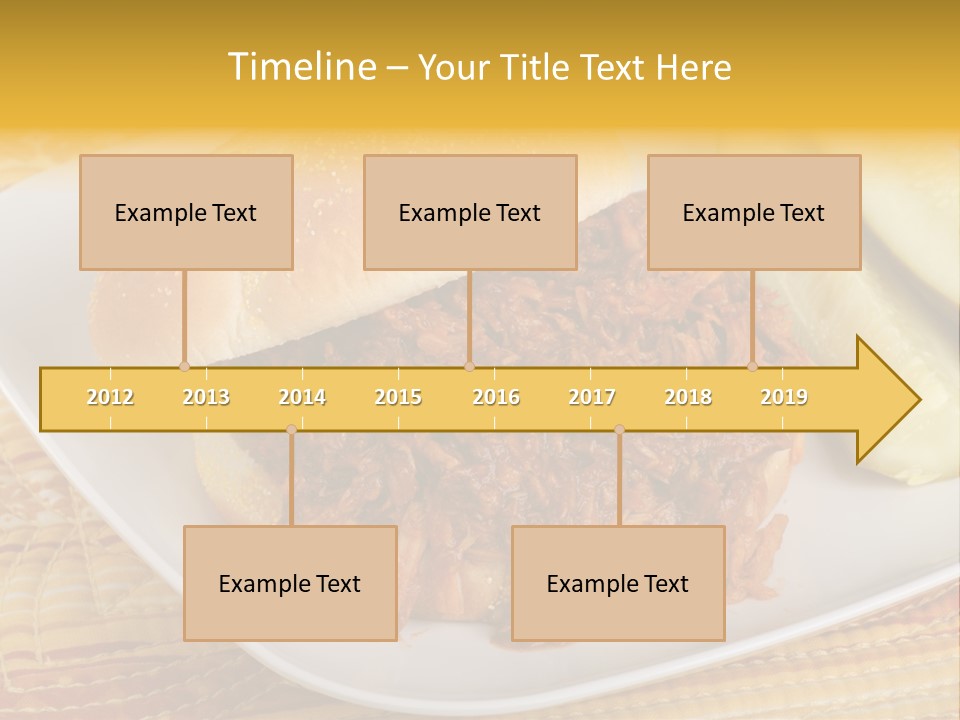 A Pulled Pork Sandwich With Pickles On A Plate PowerPoint Template