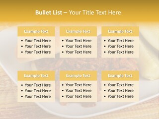 A Pulled Pork Sandwich With Pickles On A Plate PowerPoint Template