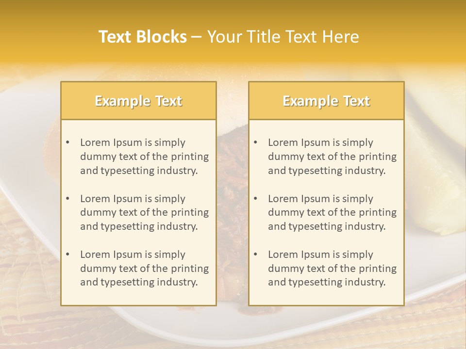 A Pulled Pork Sandwich With Pickles On A Plate PowerPoint Template