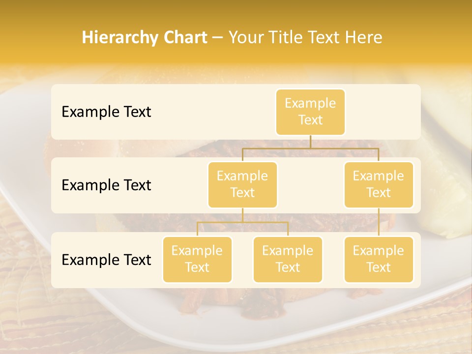 A Pulled Pork Sandwich With Pickles On A Plate PowerPoint Template