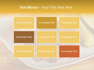 A Pulled Pork Sandwich With Pickles On A Plate PowerPoint Template