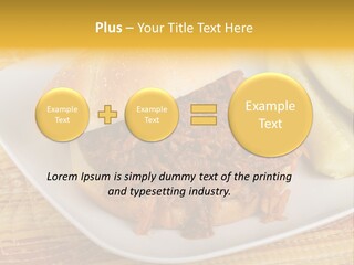 A Pulled Pork Sandwich With Pickles On A Plate PowerPoint Template