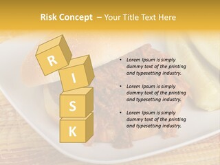 A Pulled Pork Sandwich With Pickles On A Plate PowerPoint Template
