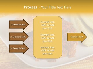 A Pulled Pork Sandwich With Pickles On A Plate PowerPoint Template