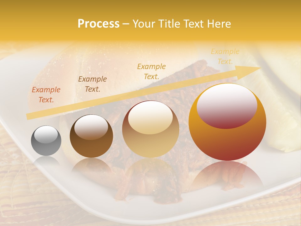 A Pulled Pork Sandwich With Pickles On A Plate PowerPoint Template