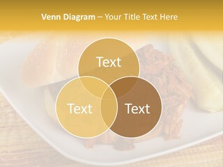 A Pulled Pork Sandwich With Pickles On A Plate PowerPoint Template