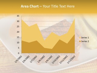 A Pulled Pork Sandwich With Pickles On A Plate PowerPoint Template