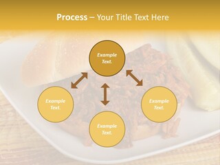 A Pulled Pork Sandwich With Pickles On A Plate PowerPoint Template