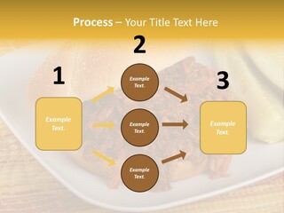 A Pulled Pork Sandwich With Pickles On A Plate PowerPoint Template