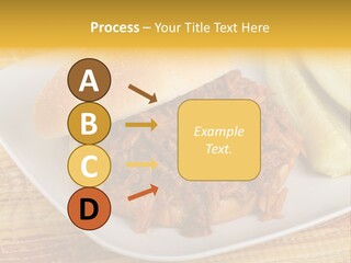 A Pulled Pork Sandwich With Pickles On A Plate PowerPoint Template