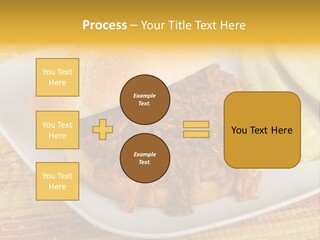 A Pulled Pork Sandwich With Pickles On A Plate PowerPoint Template