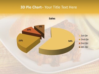 A Pulled Pork Sandwich With Pickles On A Plate PowerPoint Template