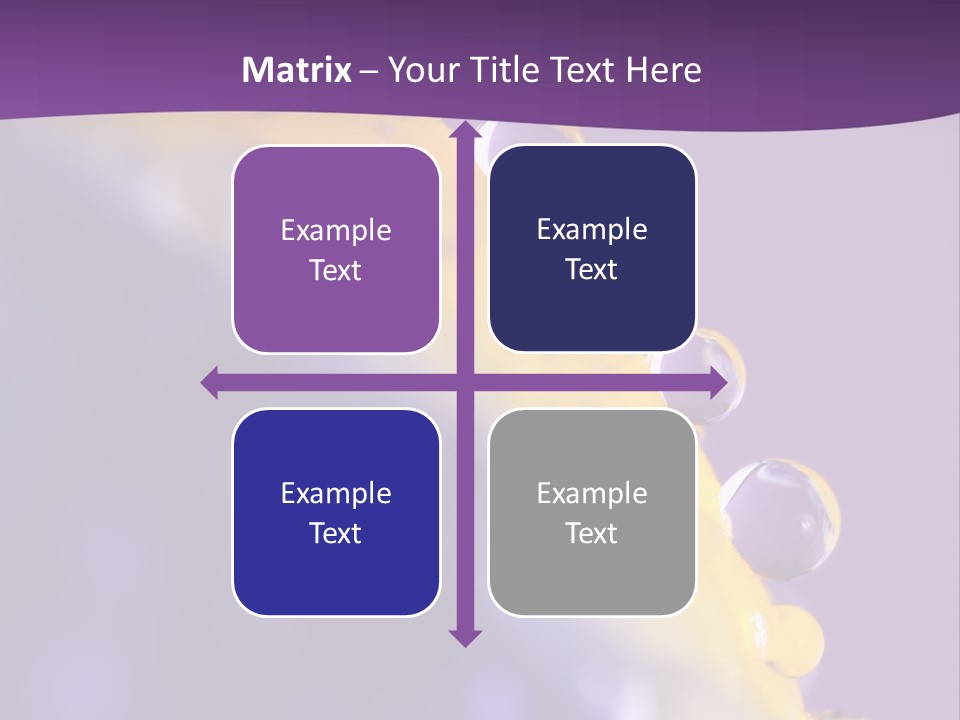 A Purple And Yellow Background With Bubbles On It PowerPoint Template