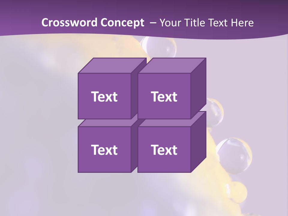 A Purple And Yellow Background With Bubbles On It PowerPoint Template