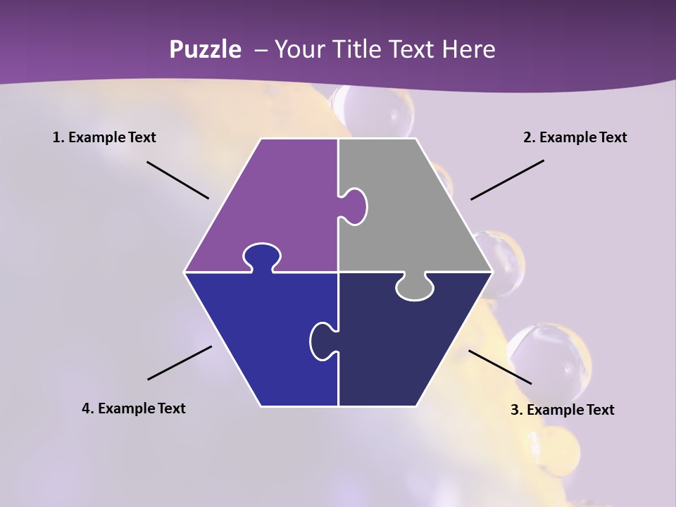 A Purple And Yellow Background With Bubbles On It PowerPoint Template