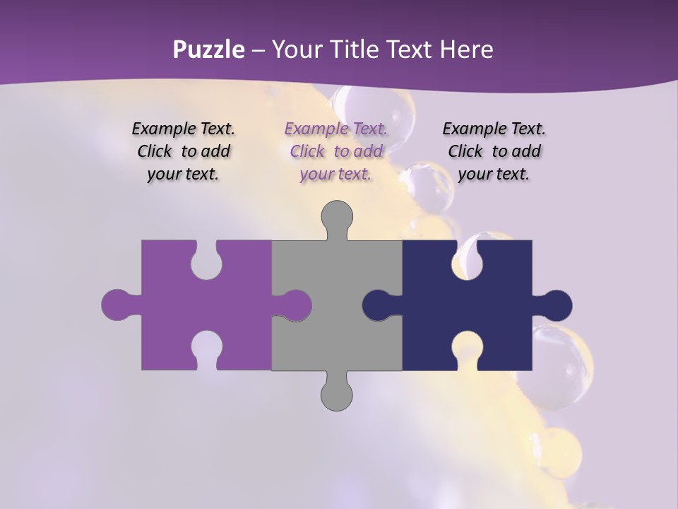 A Purple And Yellow Background With Bubbles On It PowerPoint Template