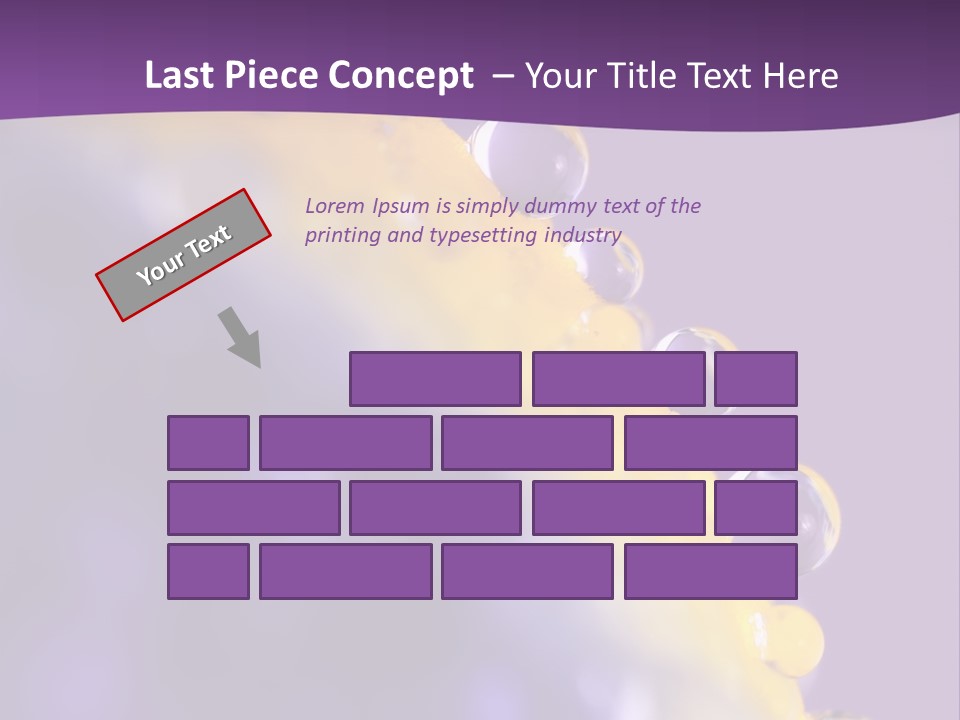 A Purple And Yellow Background With Bubbles On It PowerPoint Template