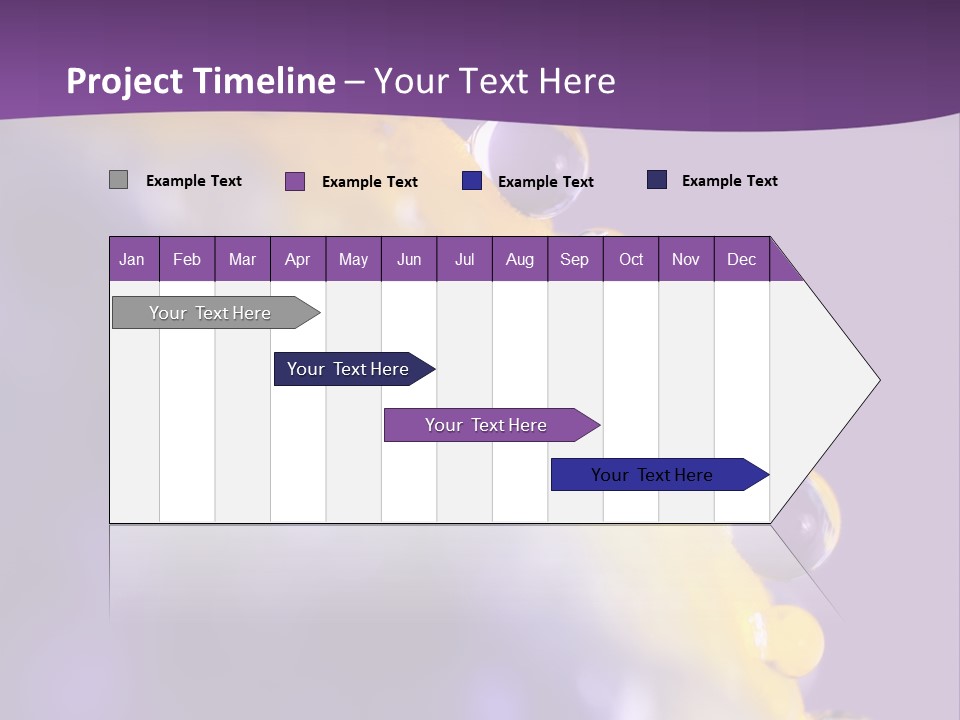 A Purple And Yellow Background With Bubbles On It PowerPoint Template