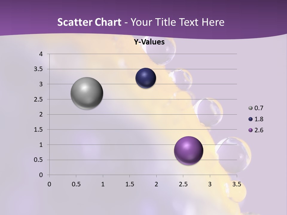 A Purple And Yellow Background With Bubbles On It PowerPoint Template