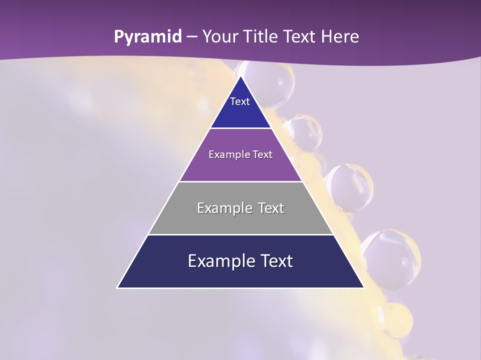 A Purple And Yellow Background With Bubbles On It PowerPoint Template