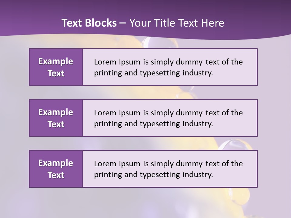 A Purple And Yellow Background With Bubbles On It PowerPoint Template