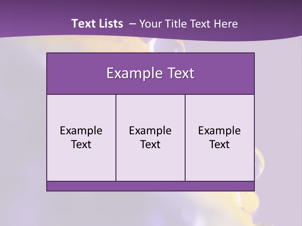 A Purple And Yellow Background With Bubbles On It PowerPoint Template