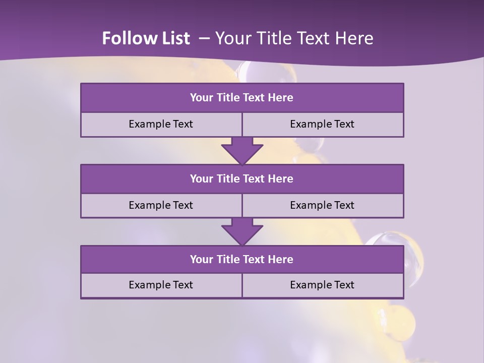 A Purple And Yellow Background With Bubbles On It PowerPoint Template