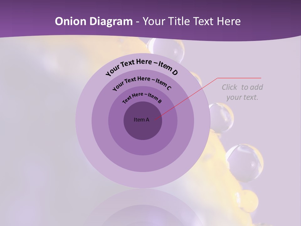 A Purple And Yellow Background With Bubbles On It PowerPoint Template
