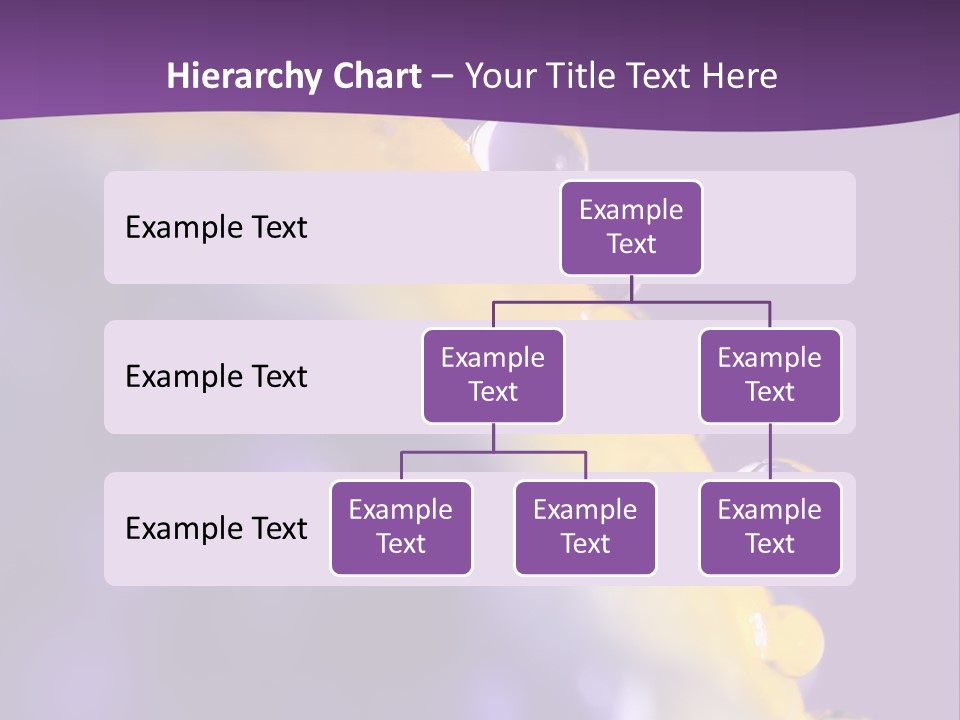 A Purple And Yellow Background With Bubbles On It PowerPoint Template