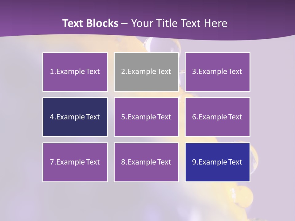 A Purple And Yellow Background With Bubbles On It PowerPoint Template