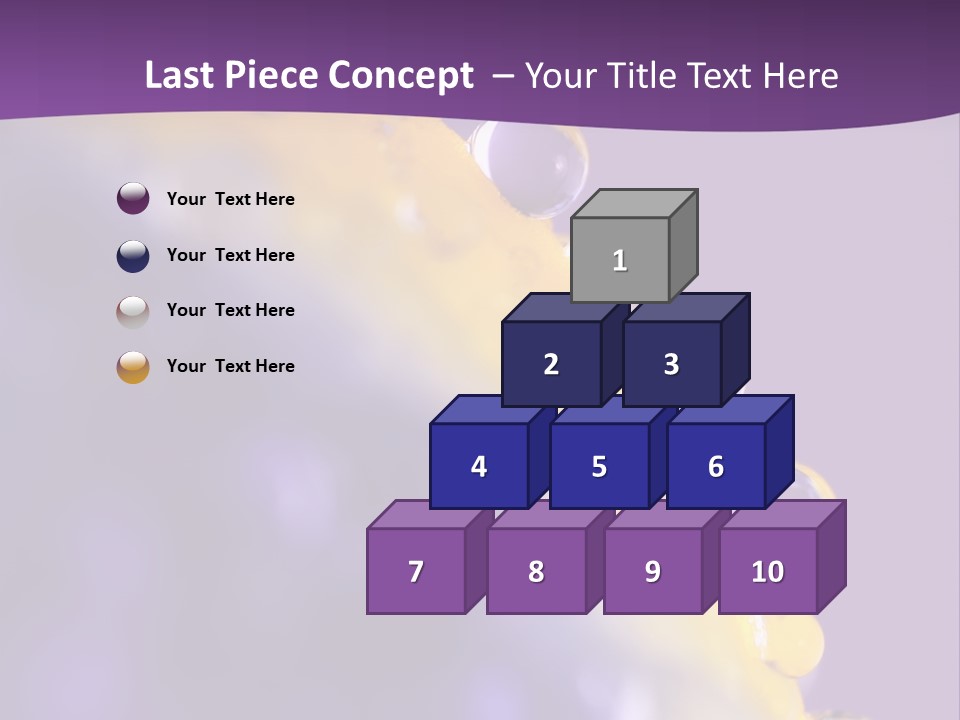 A Purple And Yellow Background With Bubbles On It PowerPoint Template