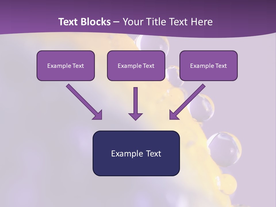 A Purple And Yellow Background With Bubbles On It PowerPoint Template