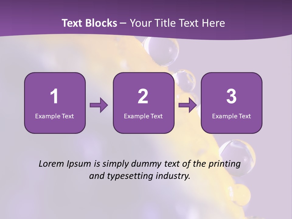 A Purple And Yellow Background With Bubbles On It PowerPoint Template