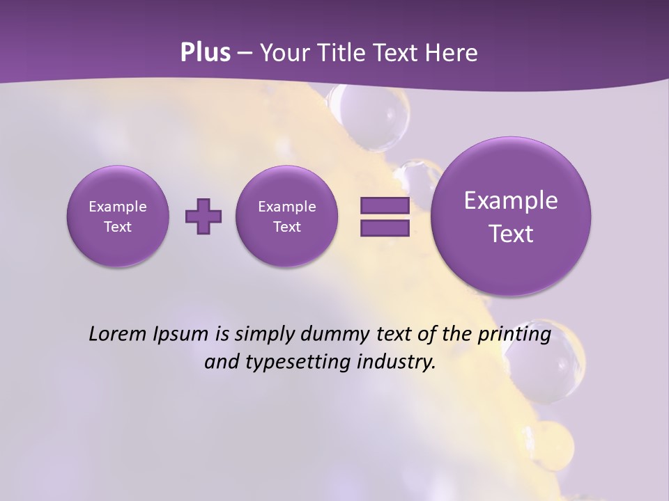 A Purple And Yellow Background With Bubbles On It PowerPoint Template