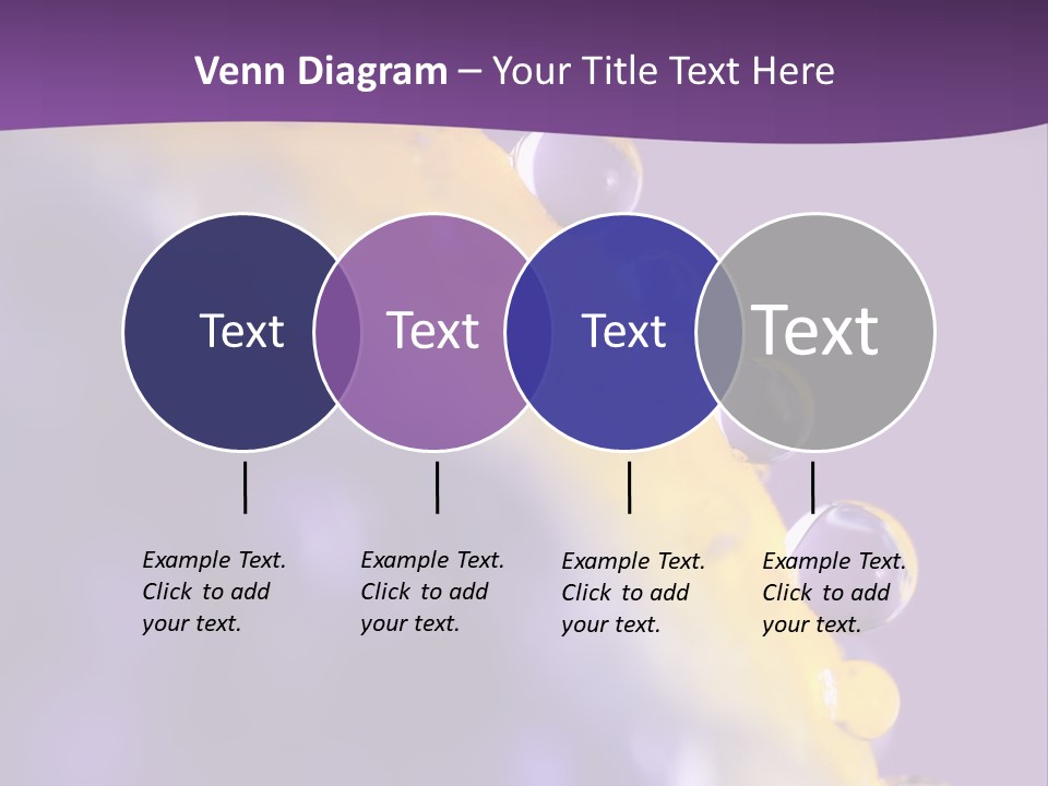 A Purple And Yellow Background With Bubbles On It PowerPoint Template