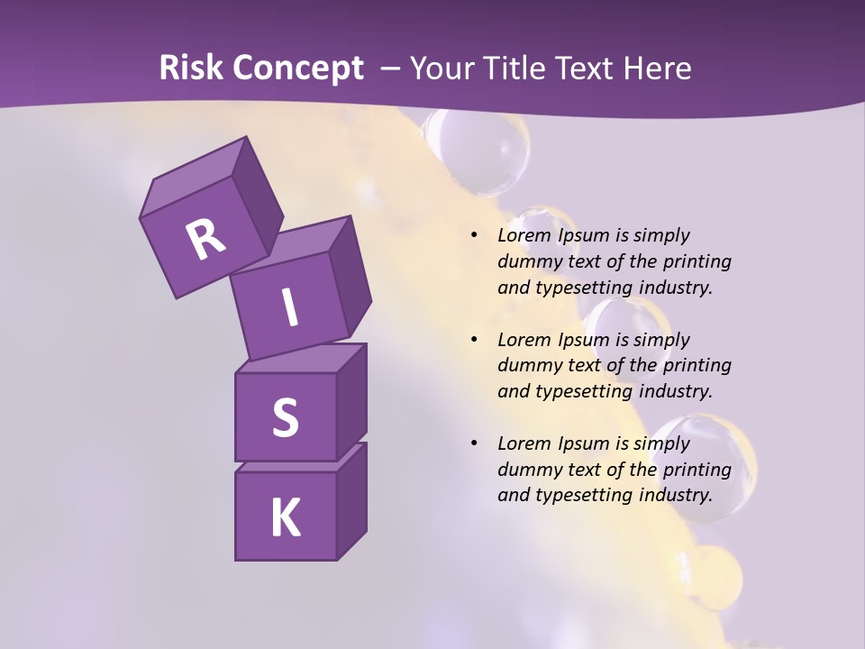 A Purple And Yellow Background With Bubbles On It PowerPoint Template