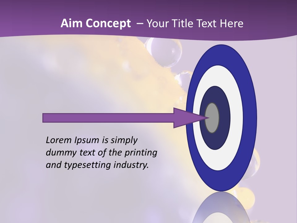 A Purple And Yellow Background With Bubbles On It PowerPoint Template