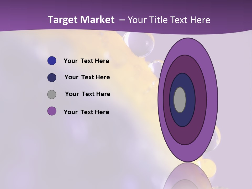 A Purple And Yellow Background With Bubbles On It PowerPoint Template