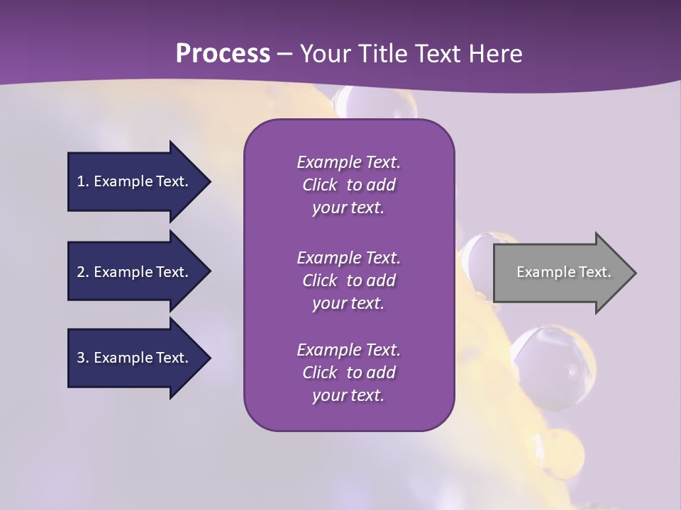 A Purple And Yellow Background With Bubbles On It PowerPoint Template