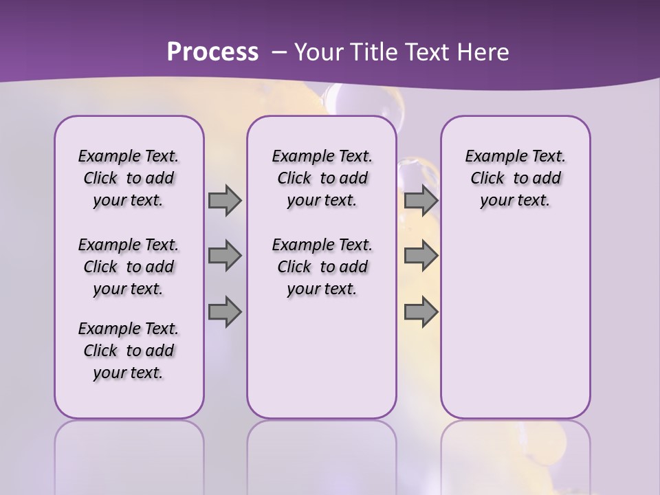 A Purple And Yellow Background With Bubbles On It PowerPoint Template
