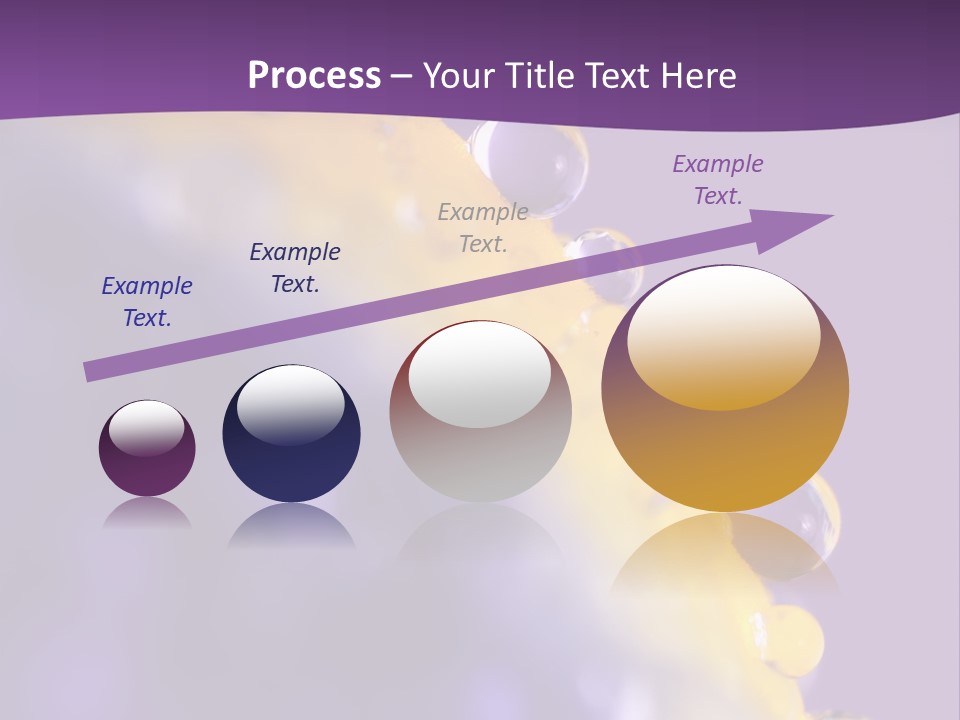 A Purple And Yellow Background With Bubbles On It PowerPoint Template