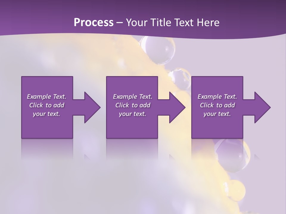 A Purple And Yellow Background With Bubbles On It PowerPoint Template