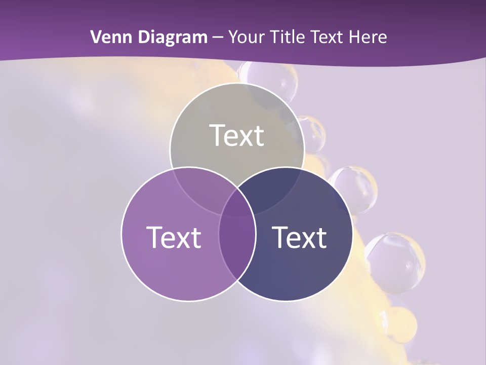 A Purple And Yellow Background With Bubbles On It PowerPoint Template