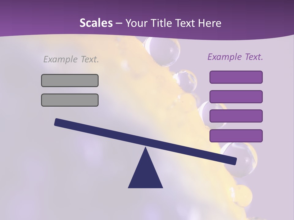 A Purple And Yellow Background With Bubbles On It PowerPoint Template