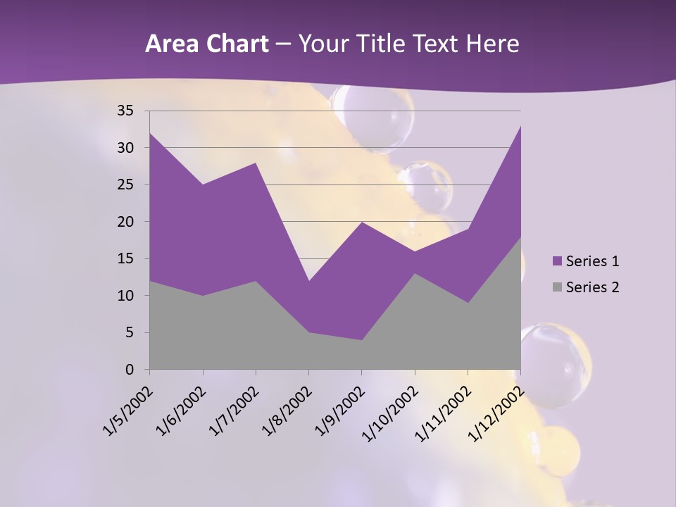 A Purple And Yellow Background With Bubbles On It PowerPoint Template